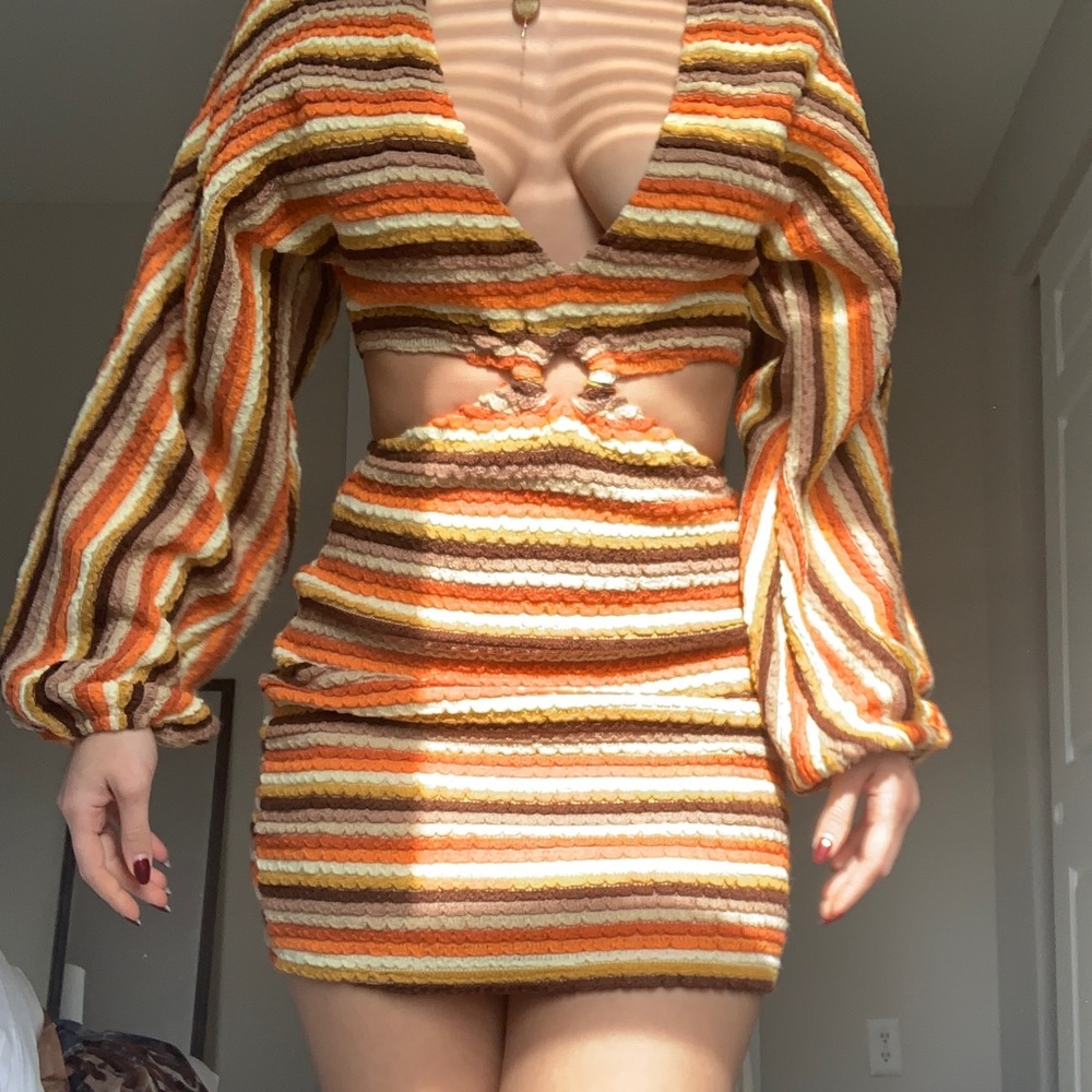 12th Tribe Cut out multicolor dress